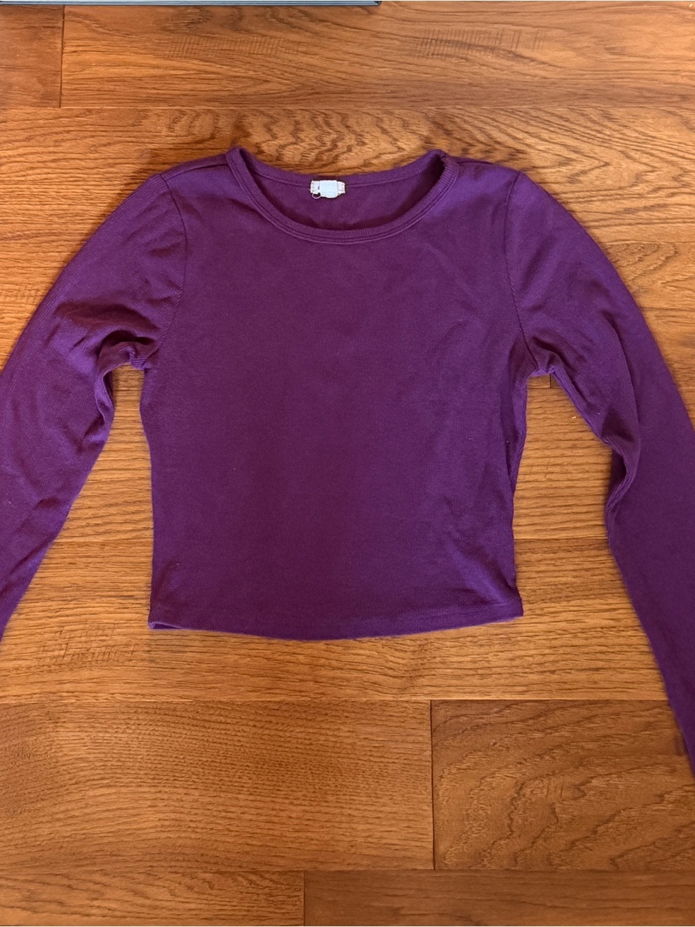Garage Purple Long-Sleeve Crewneck Top